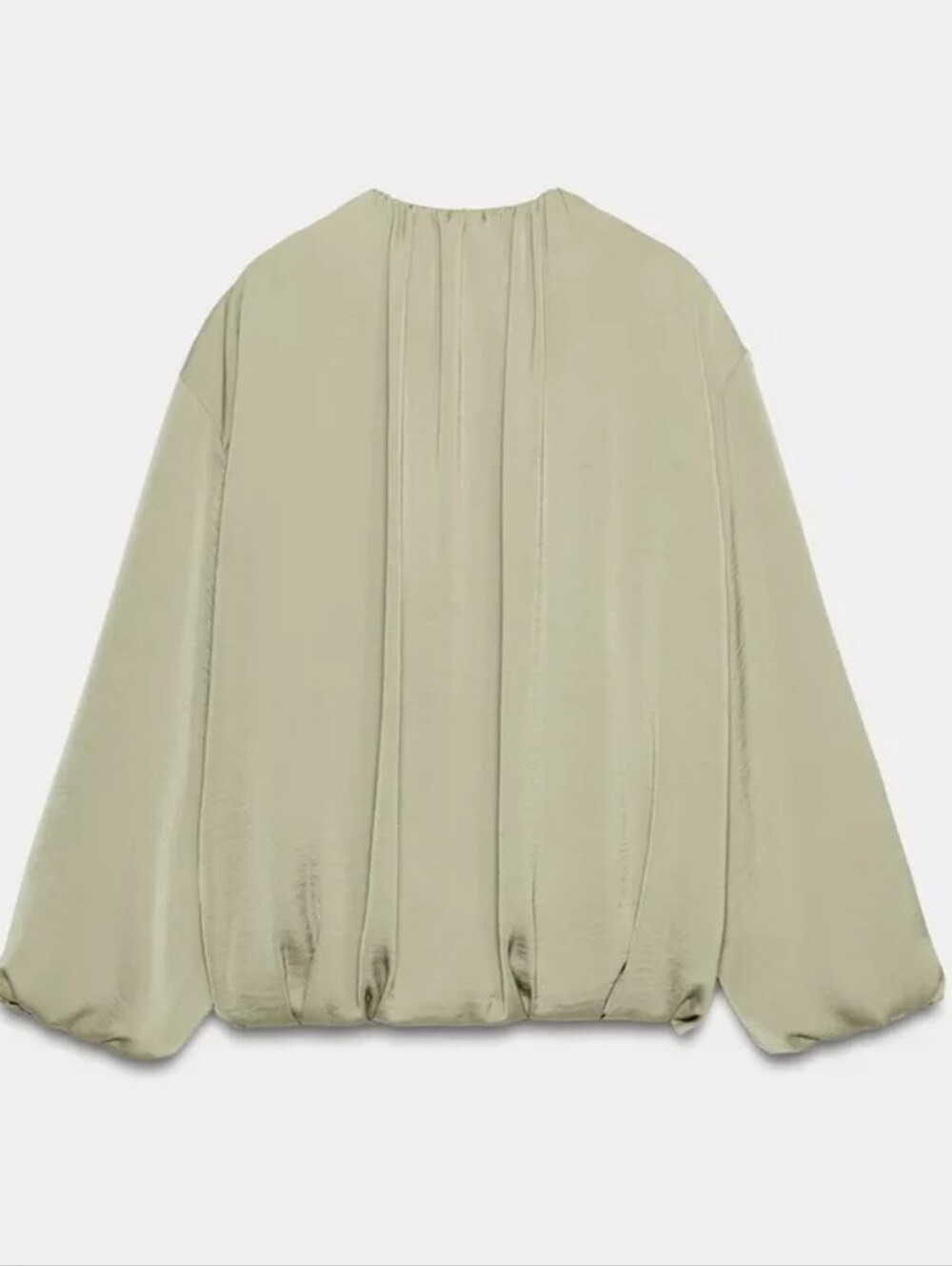 Zara Satin Fluid Puffed Balloon Bomber Jacket - Picture 11 of 13